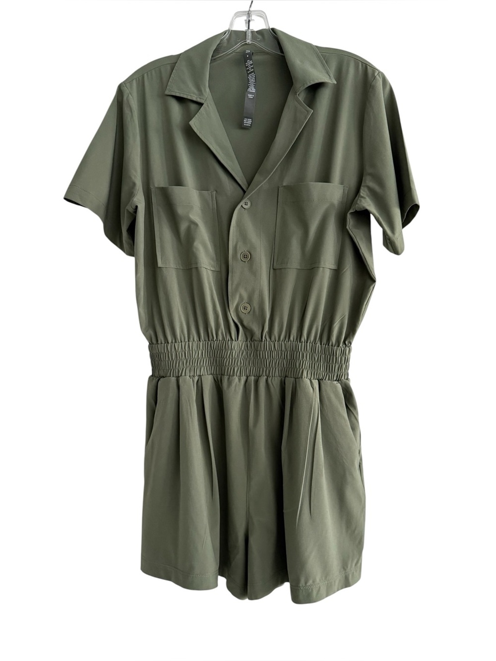 Vuori Villa Romper Pistachio Green Size Small S V-Neck Lightweight Travel
